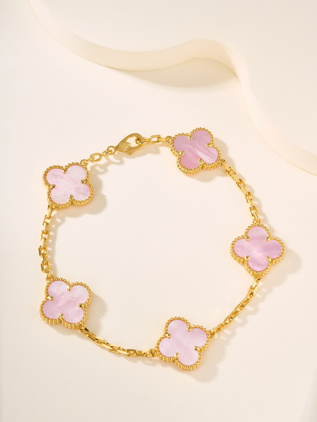 Van Cleef & Arpels Alhambra Pink Gold Earrings